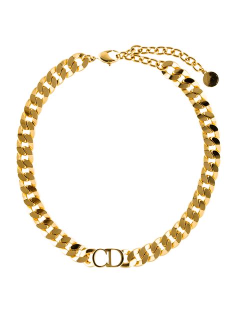 christian dior gold choker.